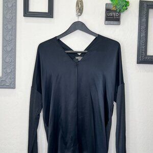 Vince - 100% Silk, Black, Long Sleeve Blouse - Size S/P